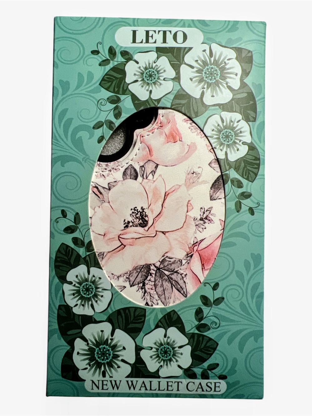 5 for $15 -  Leto Floral Pink Wallet Cell Phone Case with Card Slots iPhone 16